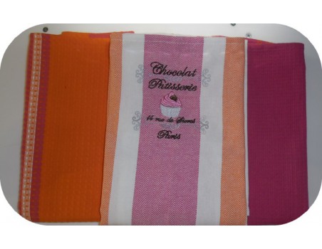 Motif de broderie machine gâteau patisserie