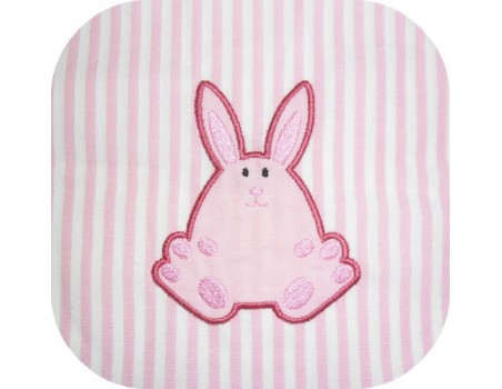 Motif de broderie machine lapin appliqué