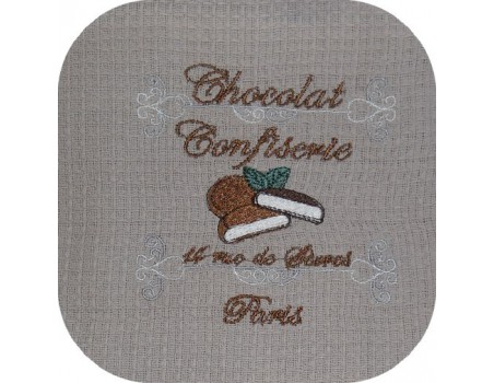 Instant download machine embroidery design chocolate confectionery