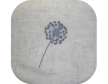 Motif de broderie machine fleur de pissenlit