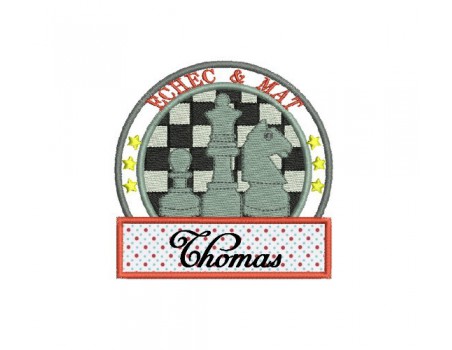 Instant download machine embroidery design chess game