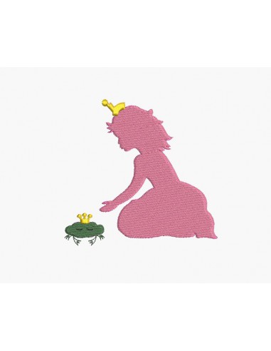 Instant download machine embroidery design princess and frog