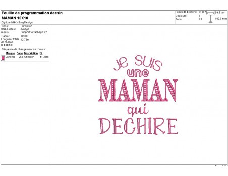 Instant download machine embroidery design mother