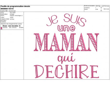 Instant download machine embroidery design mother