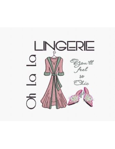 Instant download machine embroidery design oh la la Lingerie