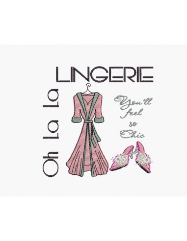 Instant download machine embroidery design oh la la Lingerie