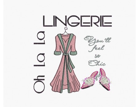 Instant download machine embroidery design oh la la Lingerie