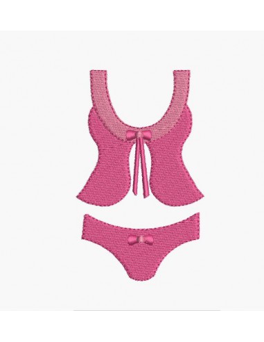 Motif de broderie machine ensemble lingerie 