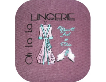 Instant download machine embroidery design oh la la Lingerie