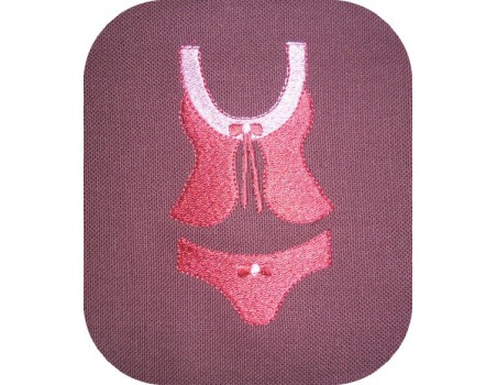 Motif de broderie machine ensemble lingerie 