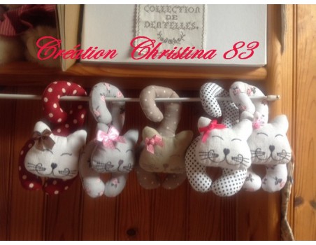 Motif de broderie machine Chat de porte  ITH