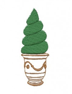 Pot d'Anduze buis spirale 2 formats