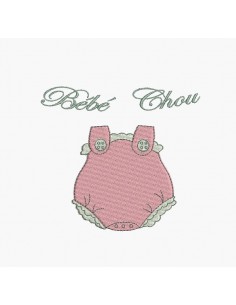 Motif de broderie machine barboteuse