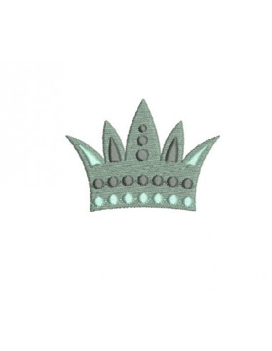 Motif de broderie machine couronne 