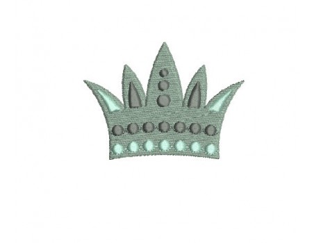 Motif de broderie machine couronne 