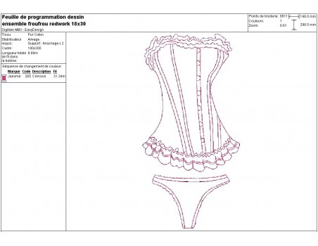 Instant download machine embroidery frilly underwear