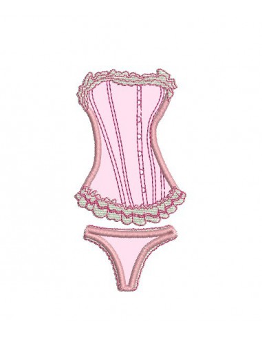 Instant download machine embroidery frilly underwear