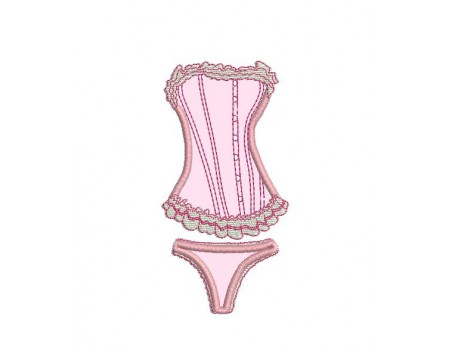 Instant download machine embroidery frilly underwear