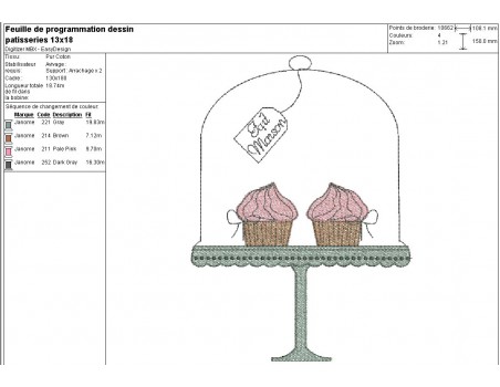 Instant download machine embroidery design pastries