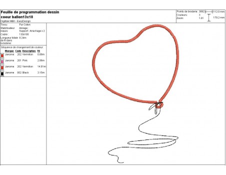 Instant download machine embroidery  design  heart ball