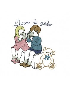 Motif de broderie machine le goûter des enfants