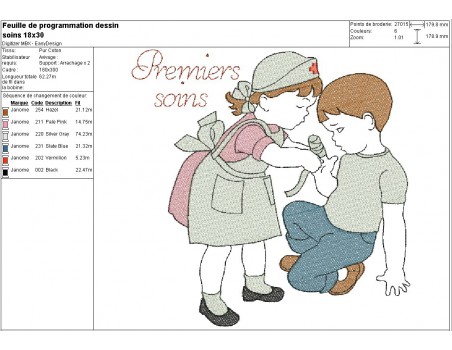 Instant download machine embroidery girl doing cutting