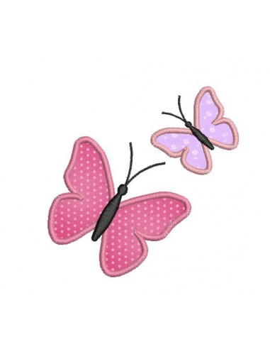 Instant download machine embroidery design applique butterflies