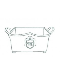 jardinière redwork 10x10cm