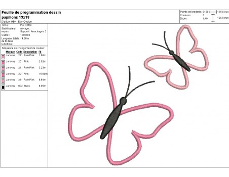 Instant download machine embroidery design applique butterflies