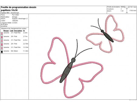 Instant download machine embroidery design applique butterflies