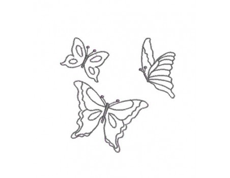 Instant download machine embroidery design applique butterflies