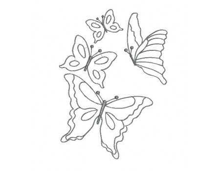 Instant download machine embroidery design applique butterflies