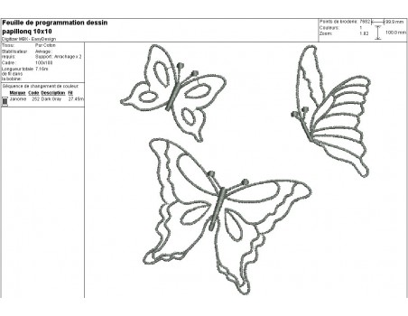 Instant download machine embroidery design applique butterflies