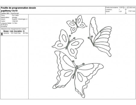 Instant download machine embroidery design applique butterflies