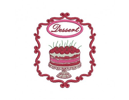 Instant download machine embroidery design cake