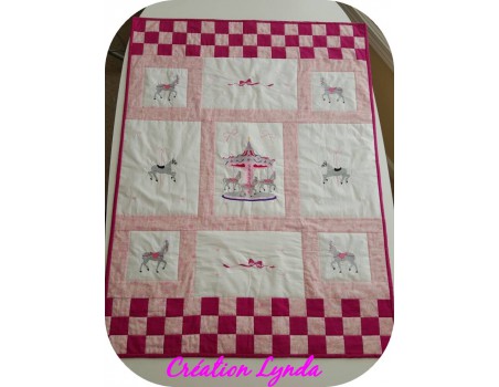 Motif de broderie cheval de manège