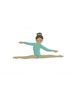 Instant download machine embroidery design gymnast ribbon