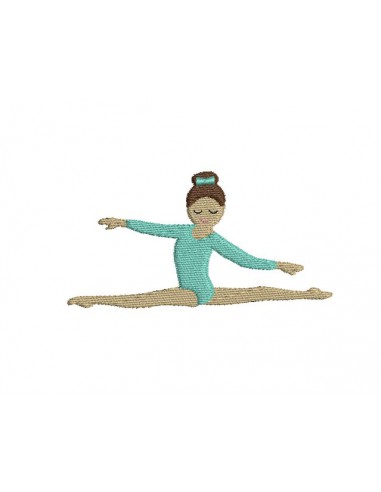 Instant download machine embroidery design gymnast ribbon