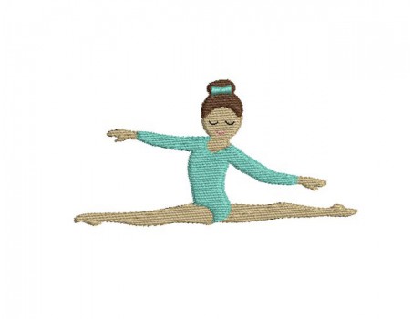 Instant download machine embroidery design gymnast ribbon