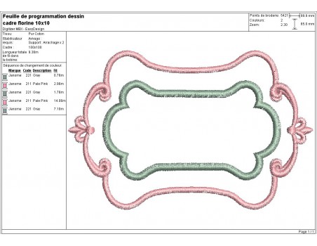 Instant download machine embroidery design applique frame