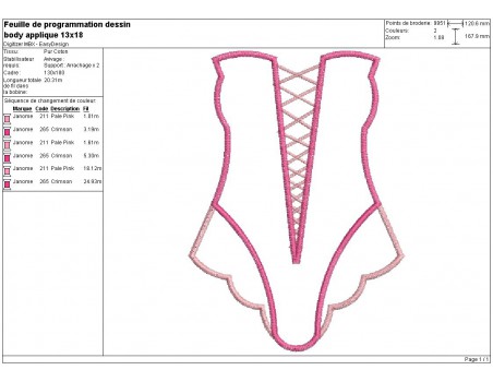 Instant download machine embroidery body underwear