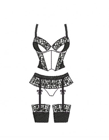 Motif de broderie machine lingerie porte jarretelle