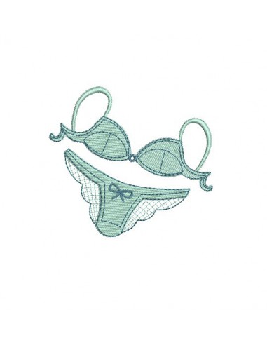 Instant download machine embroidery design bra and panties