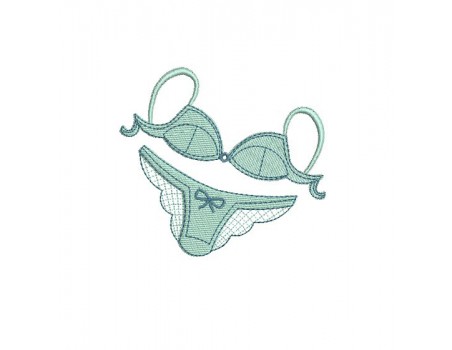 Instant download machine embroidery design bra and panties
