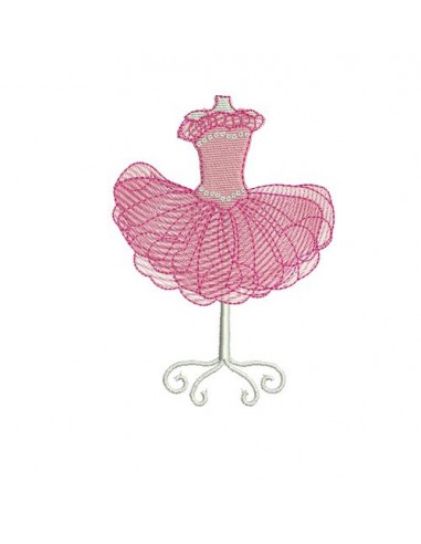 Instant download machine embroidery design ballet dancer holding