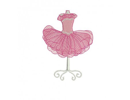 Instant download machine embroidery design ballet dancer holding