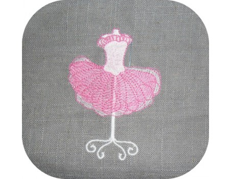 Instant download machine embroidery design ballet dancer holding