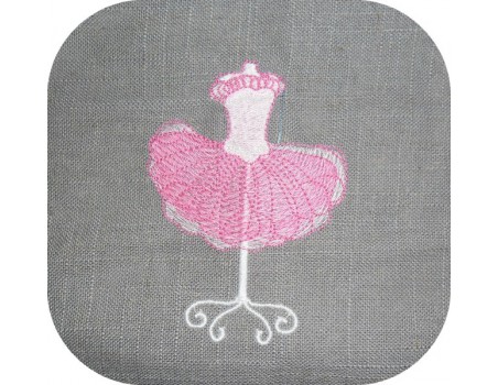 Motif de broderie machine tenue de danseuse