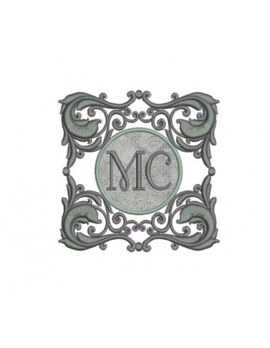 Instant download machine embroidery design applique vintage frame