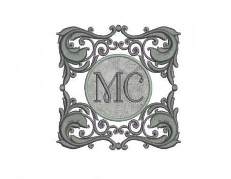 Instant download machine embroidery design applique vintage frame